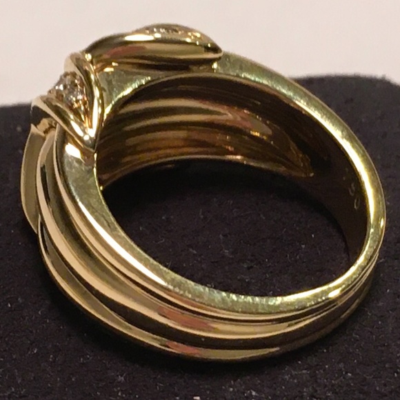 TIFFANY & CO. Vintage Wider 18k Gold Diamond Signature X Crossover Ring … - Picture 4 of 16